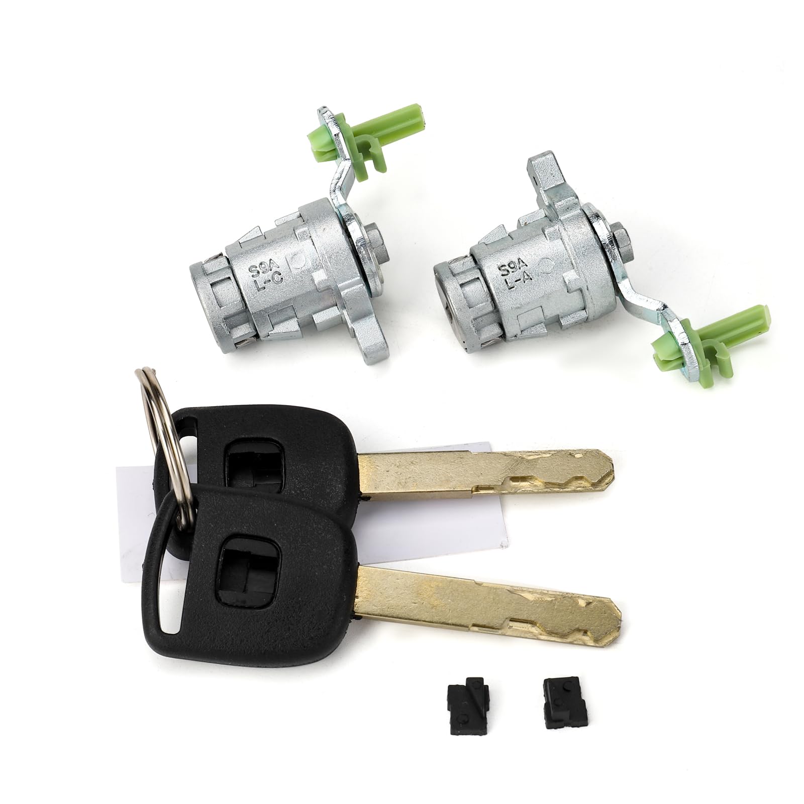 Lock Cylinder W/2 Keys Left & Right Compatible With Honda 1998-2002 Accord, 2001-2005 Civic, 1999-2004 Odyssey, 2000-2009 S2000, 72185-S9A-013
