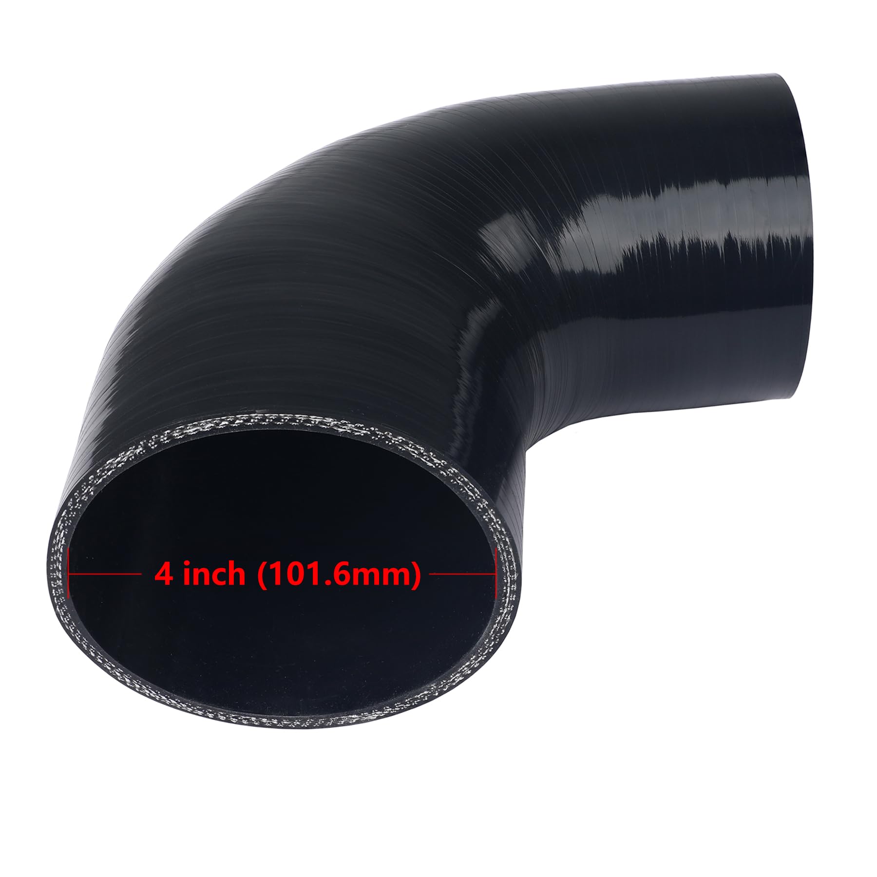 Ucreative 90 Degree Elbow 3.5'' To 4.0'' (89Mm To 102Mm) 4-Ply High Performance Coupler Silicone Hose