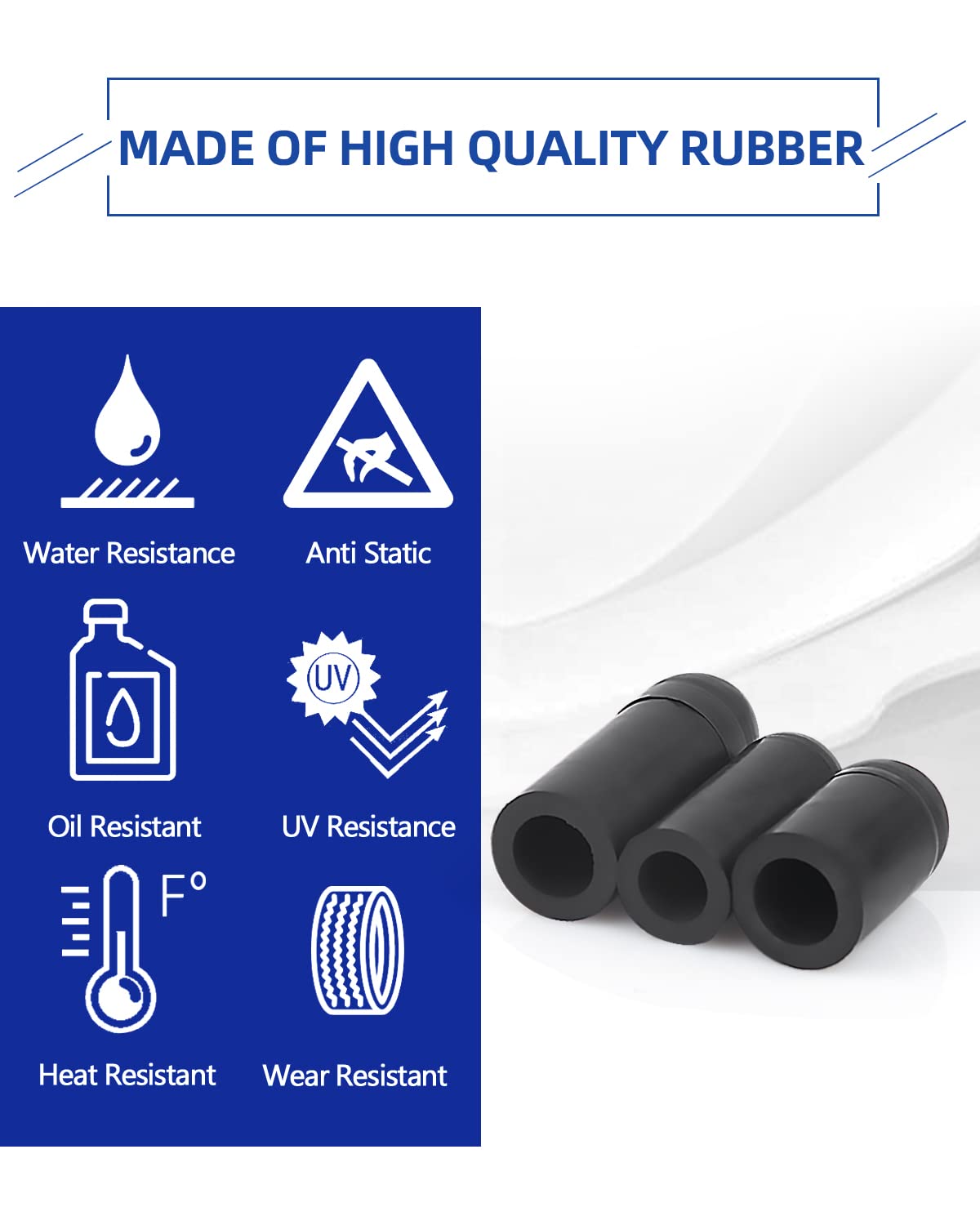 Rubber Vacuum Caps Plug Kit, 102 PCS Assorted Vacuum Plugs Hose End Caps Assortment Kit for Carburetor, Manifold, Automotive 3/1