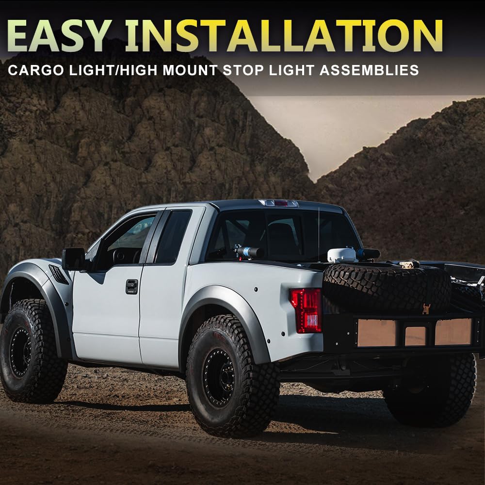 G-Plus 3Rd Brake Light, Compatible With 2004-2008 Ford F150 Truck Third Brake Lights Assembly High Mount Center Rear Roof Third