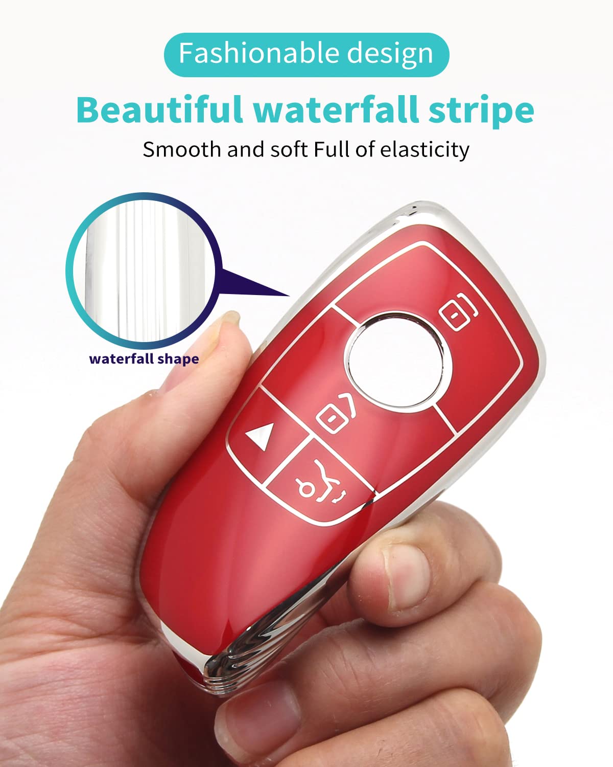 Haoyoumei Suitable For Mercedes Benz Keys.Advanced Soft Tpu Key Cover Is Compatible With C E R S G S Cls Clk Glc Ml Gle Gls Sl S