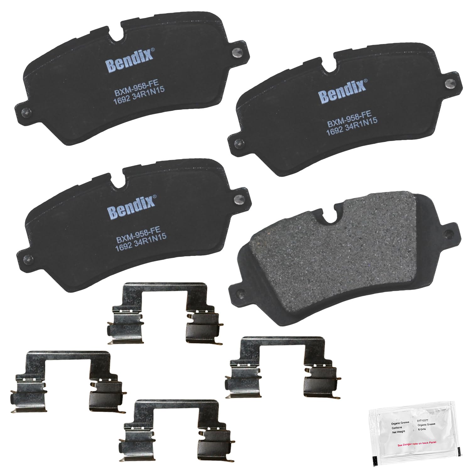 Bendix Priority1 Cfm1692 Semi-Metallic Rear Brake Pads For Select Models Land Rover Defender 90, 110, 130, Discovery, Range Rove