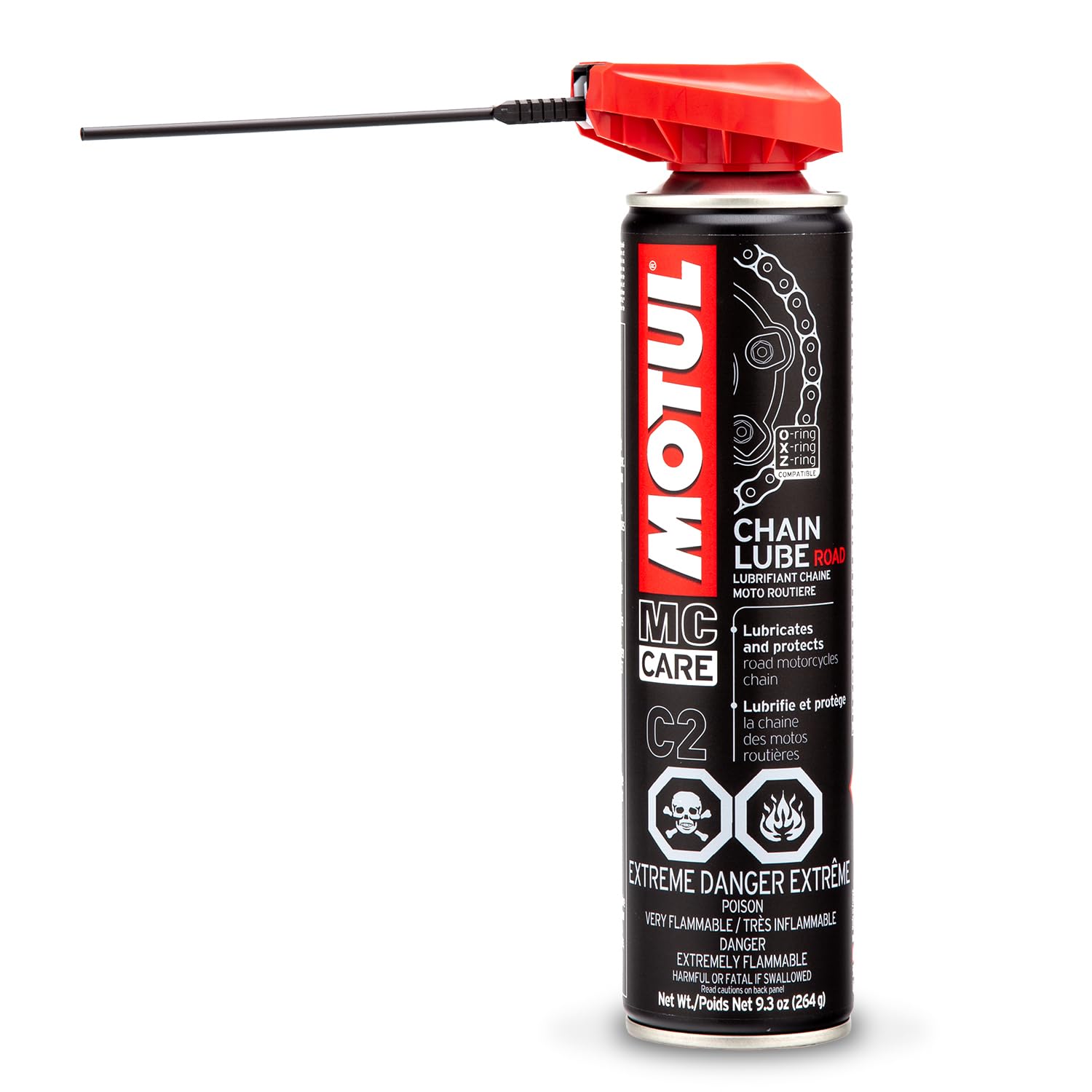 Motul 103244 C2 Chain Lube Road, 9.3 Oz, Black