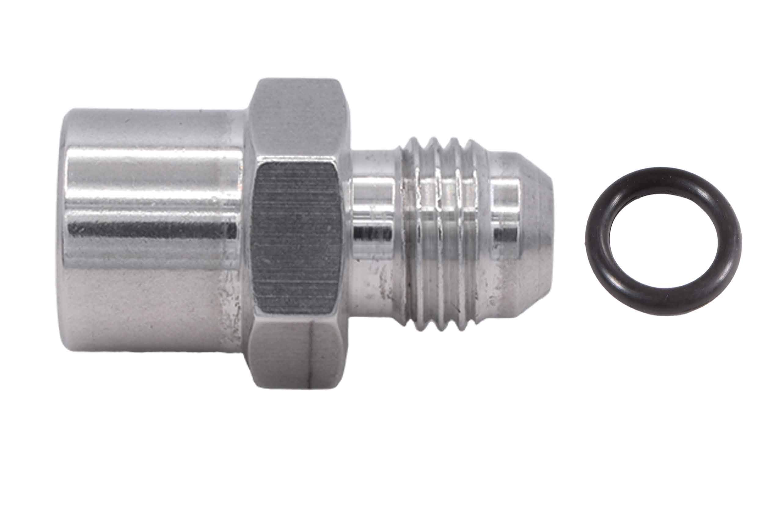 Ict Billet Tbi/Vortec 87-98 Truck 6An Male Flare Return Fuel Line Adapter Fitting To Female M14-1.5 Oring Power Steering And Fue