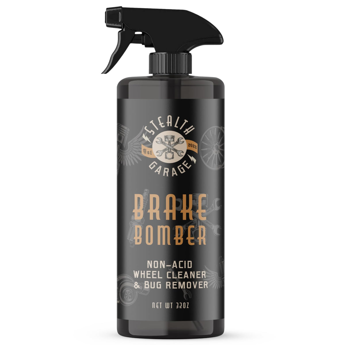 STEALTH GARAGE Brake Bomber Car Wheel Cleaner Spray - Non-Acidic Brake Dust Remover Wheel Cleaner & Bug Remover for Cars, Trucks