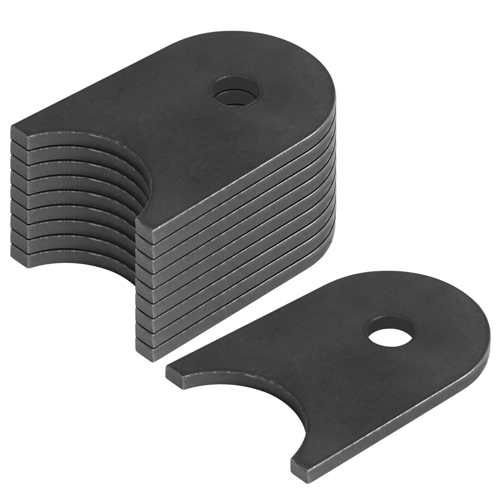 heneng 10 Pcs Weld on Tabs for 1-3/4 Axle Tube, 1/2 Bolt Hole, 3/16 Thick, Axle Tube Shock Tab