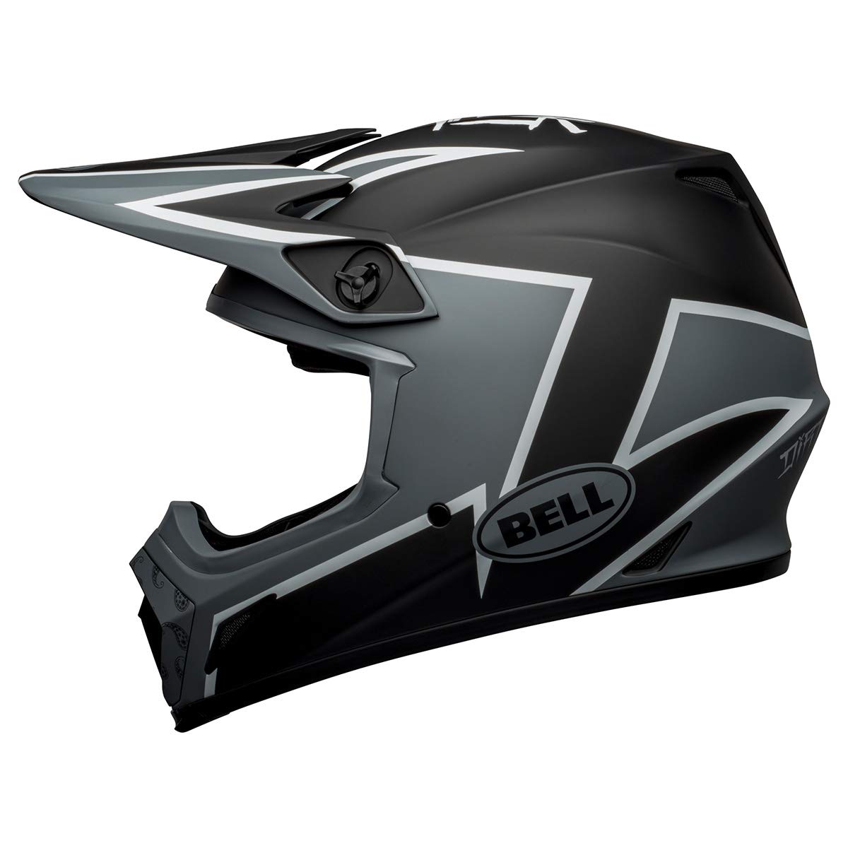 Bell Mx-9 Mips Dirt Helmet (Twitch Matte Black/Gray/White - Small)