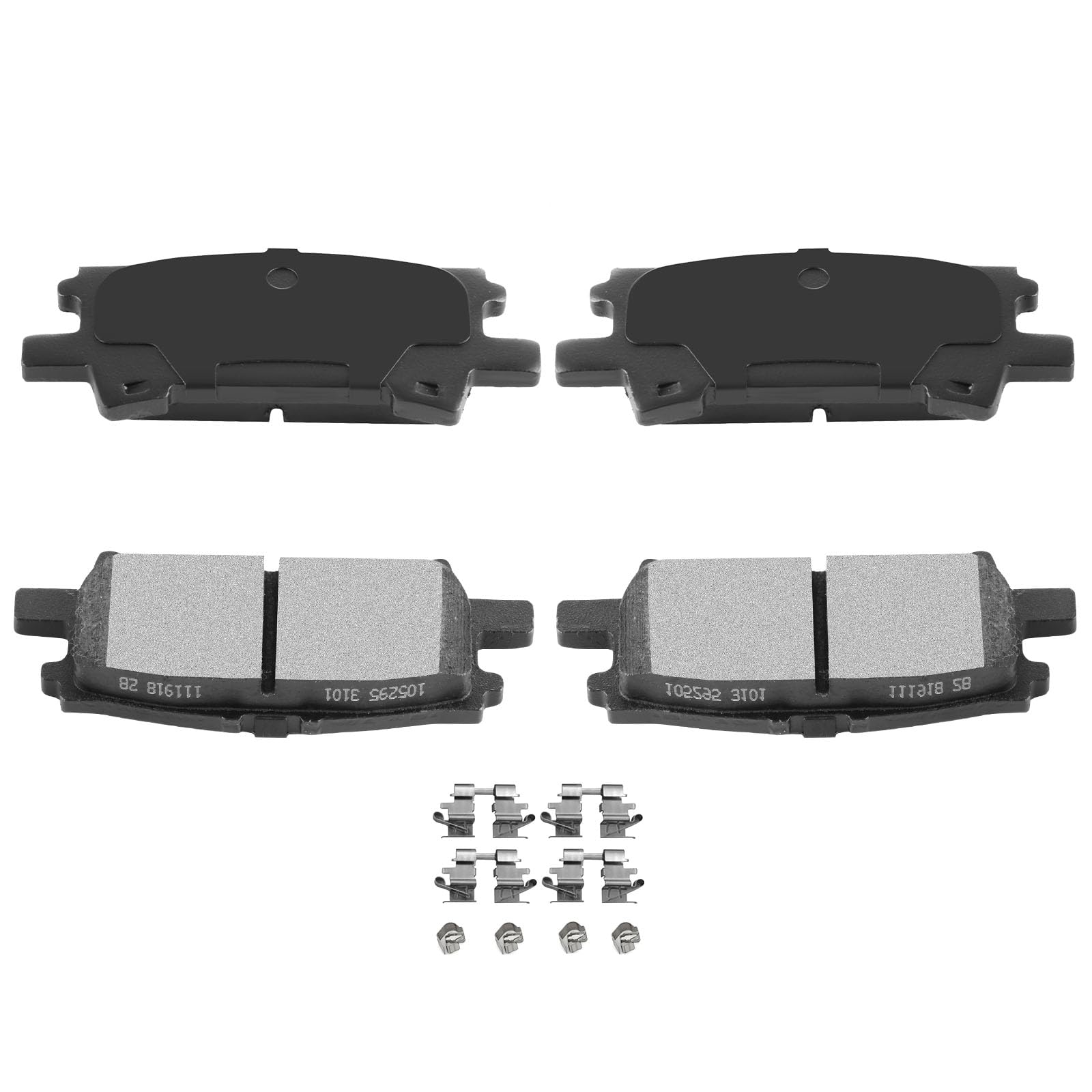 Automuto 4Pcs Rear Semi-Metallic Disc Brake Pads Set D996 For Lexus Rx330 2004-2006,For Lexus Rx350 2007-2009,For Toyota For Hig