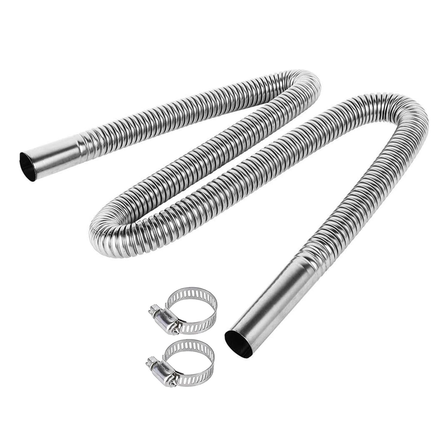 Parking Air Heater Exhaust Pipe, 2.5Cm/1In Inner Stainless Steel Exhaust Pipe Parking Air Heater Fuel Tank Diesel Gas Vent Hose