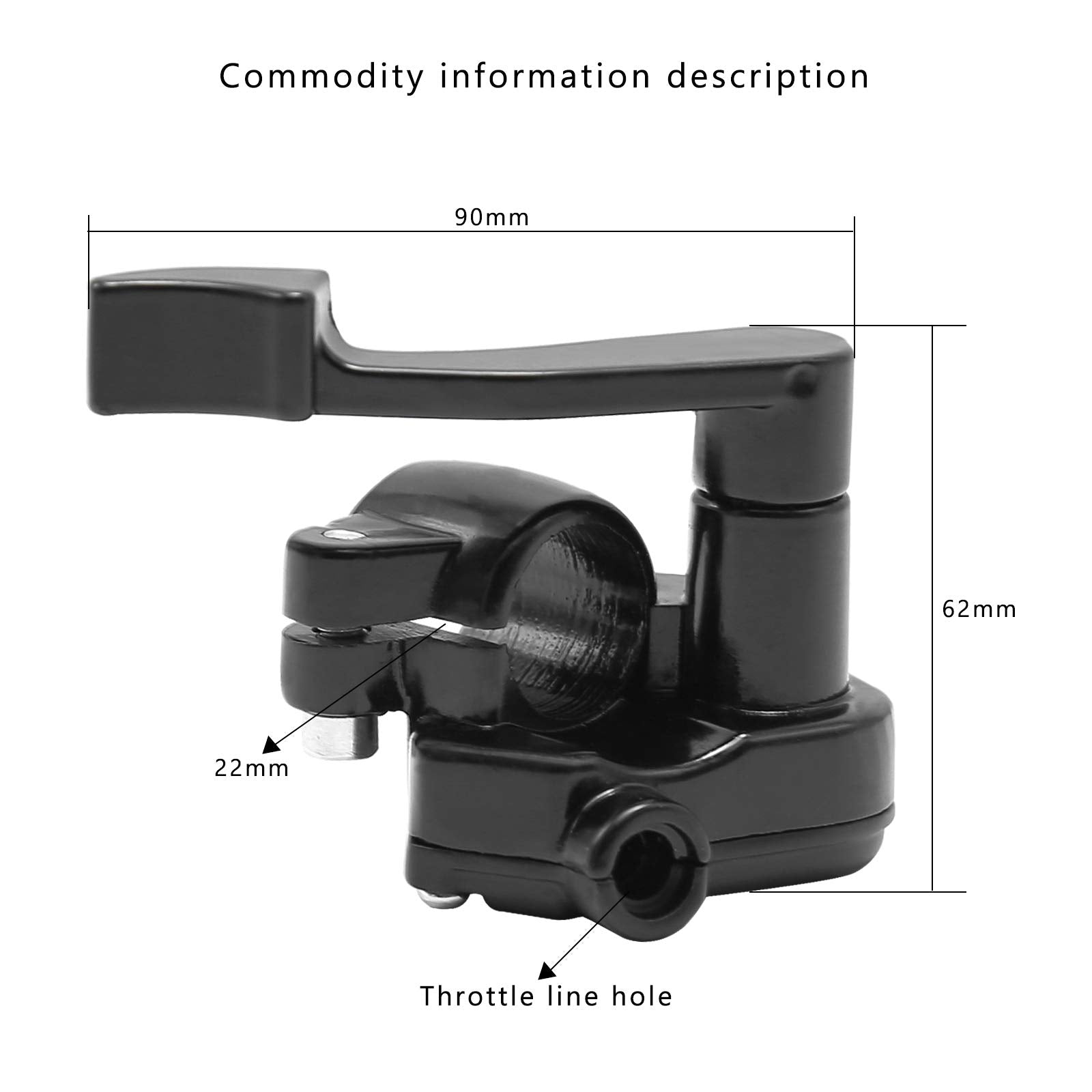 Anxingo 7/8'' 22Mm Thumb Throttle Cable Accelerator Control Handle Assembly Replacement For 50Cc - 250Cc Taotao Atv Quad Go Kart