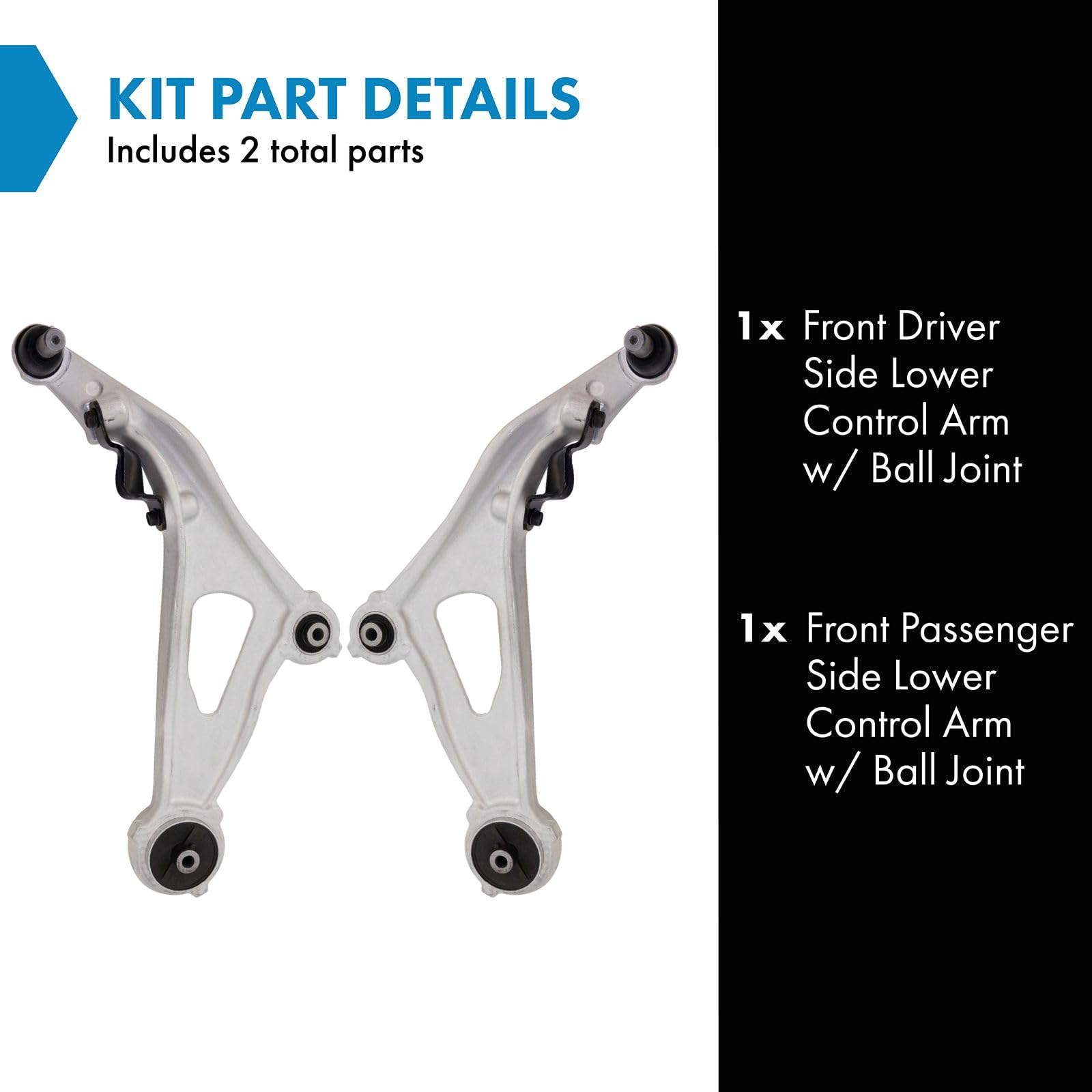 Trq Front Lower Control Arm With Ball Joint Set Compatible With 2013 Infiniti Jx35 2014-2022 Qx60 2013-2020 Nissan Pathfinder