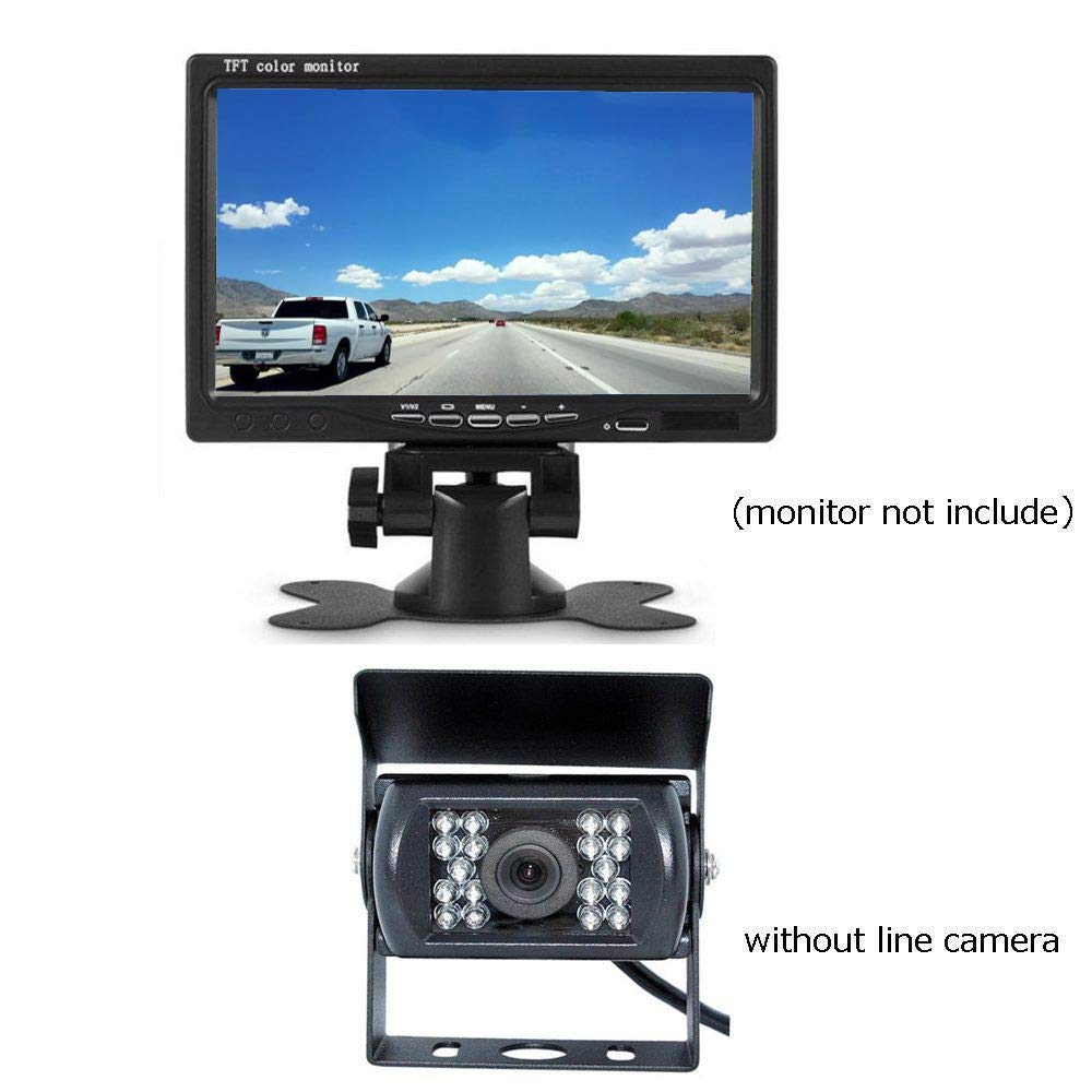 Camecho Truck Backup Camera Heavy Duty 18 Led Ir Night Vision Waterproof Vehicle Rear View Camera 12 V 24V Backup Camera Without