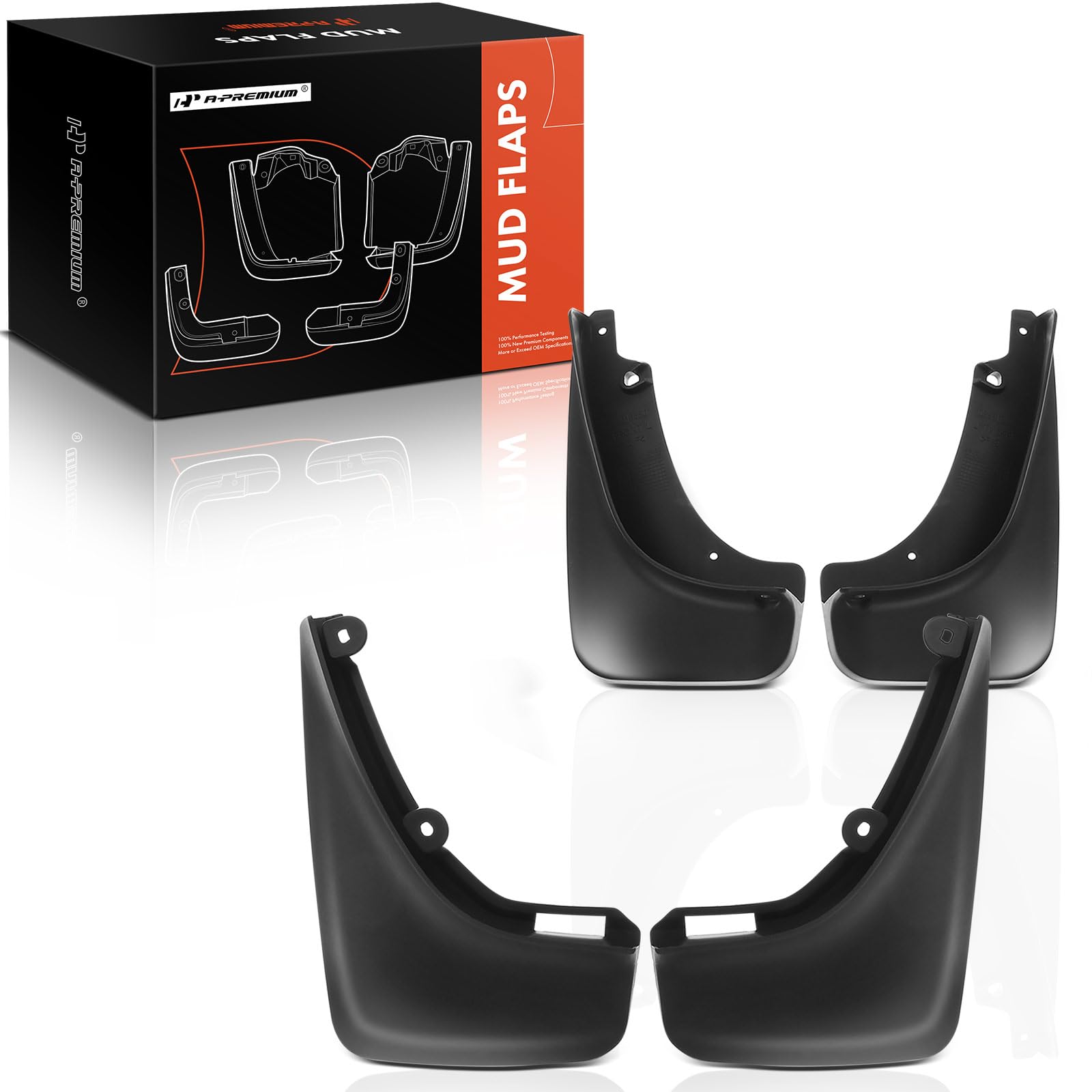 A-Premium Set Of 4Pcs Mud Flaps Splash Guards Mudguards Mudflaps With Hardware Compatible With Jeep Cherokee, 2019-2021, Sport U