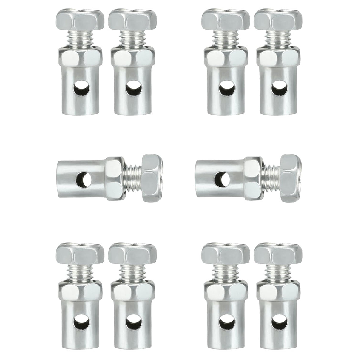 Yoxufa 10 Pcs Universal Clutch Brake Throttle Cable Ends Stops 1/8'' Cable Clamps Lock Repair Kit For Go Kart Motorcycle Lawn Mo