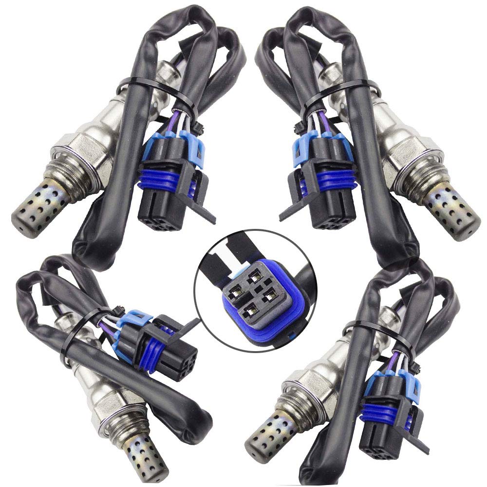 Sangyue 4x Oxygen O2 Sensor for 2014-2018 Chevrolet Impala 3.6L; 2013-2018 Cadillac XTS 3.6L Upstream + Downstream