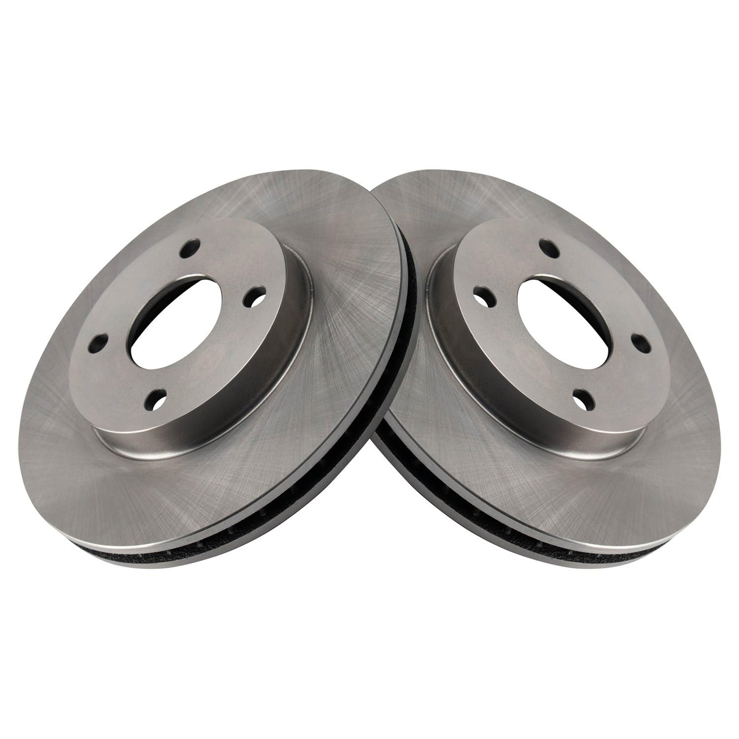 Trq Front Brake Rotors Set Vented Compatible With 1995-2000 Ford Contour 1999-2002 Mercury Cougar Mystique