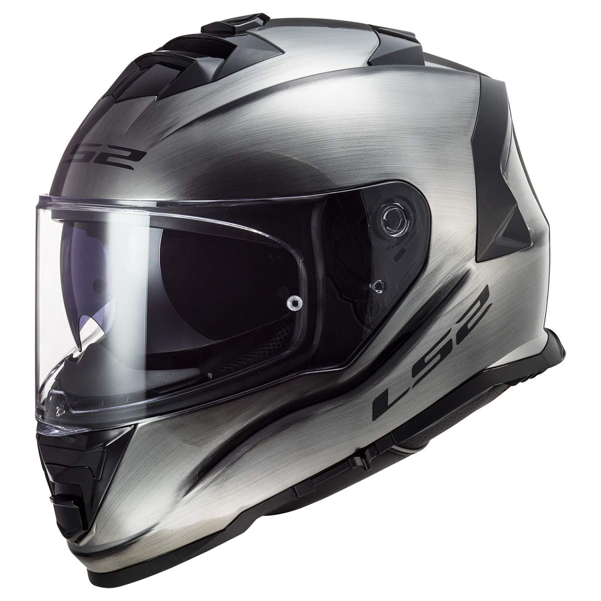 Ls2 Helmets Assault Full Face Motorcycle Helmet W/Sunshield (Brushed Alloy - Small)