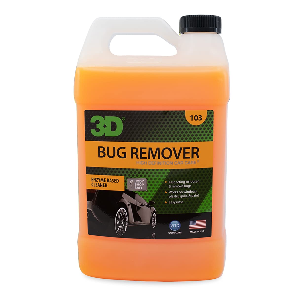 3D Bug Remover - All Purpose Exterior Cleaner & Degreaser To Wipe Away Bugs On Plastic, Rubber, Metal, Chrome, Aluminum, Windows