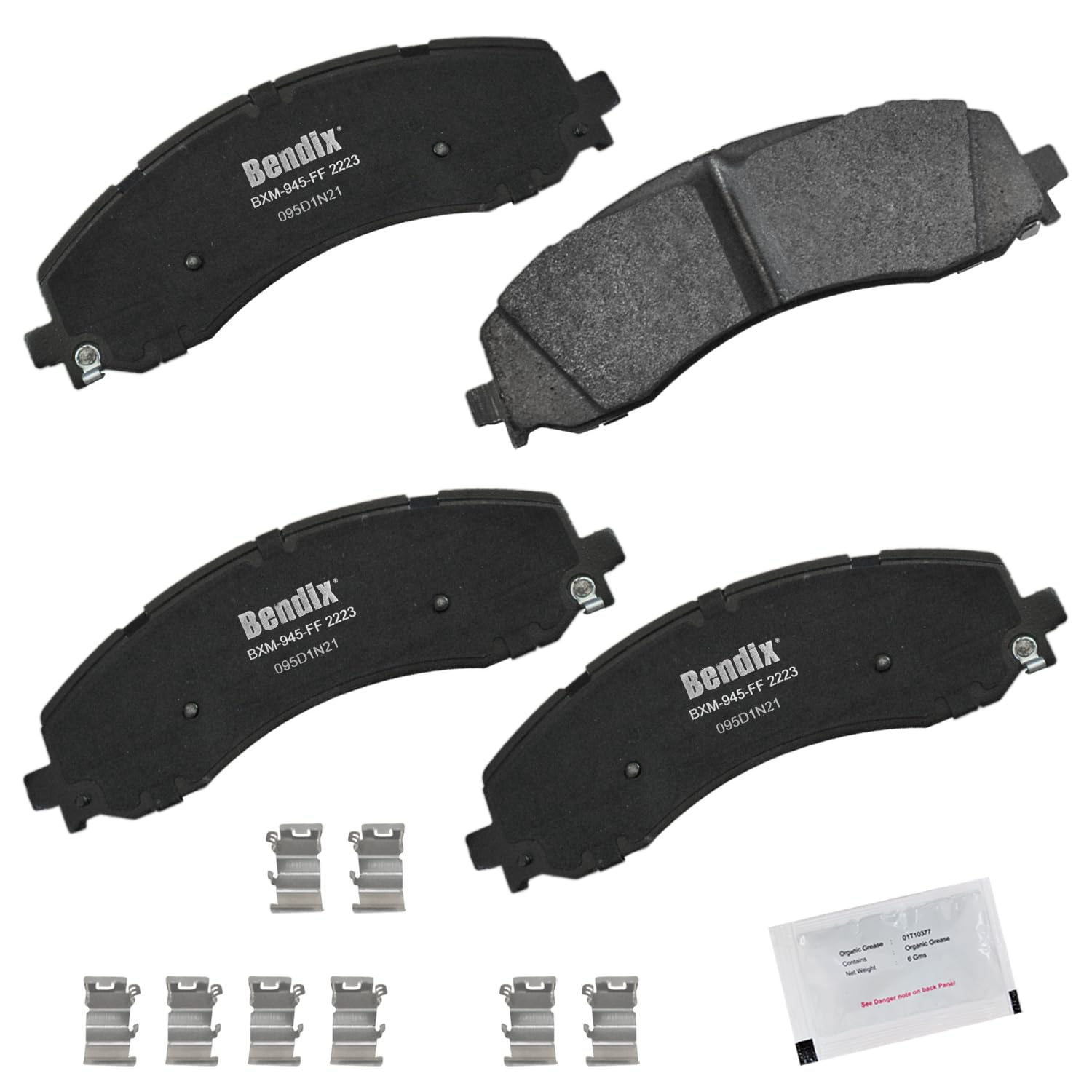 Bendix Priority1 Cfm2223 Semi-Metallic Front Brake Pads For Ram 2500 2023-2019, 3500 2023-2019, 4000 2020-2019