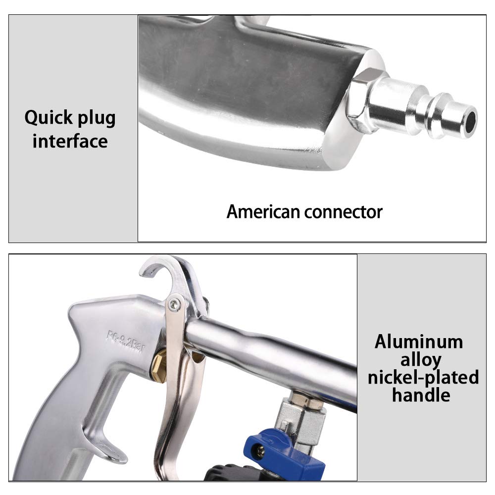 Cprosp Tornado Black Car Cleaning Gun, High Pressure Car Cleaning Gun Jet Cleaner Interior