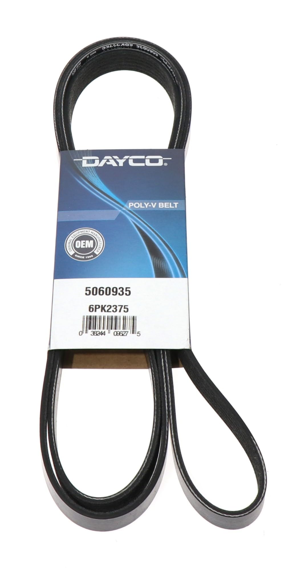 Dayco 5060935 Serpentine Belt 93.5” Long 6-Rib Belt , Black