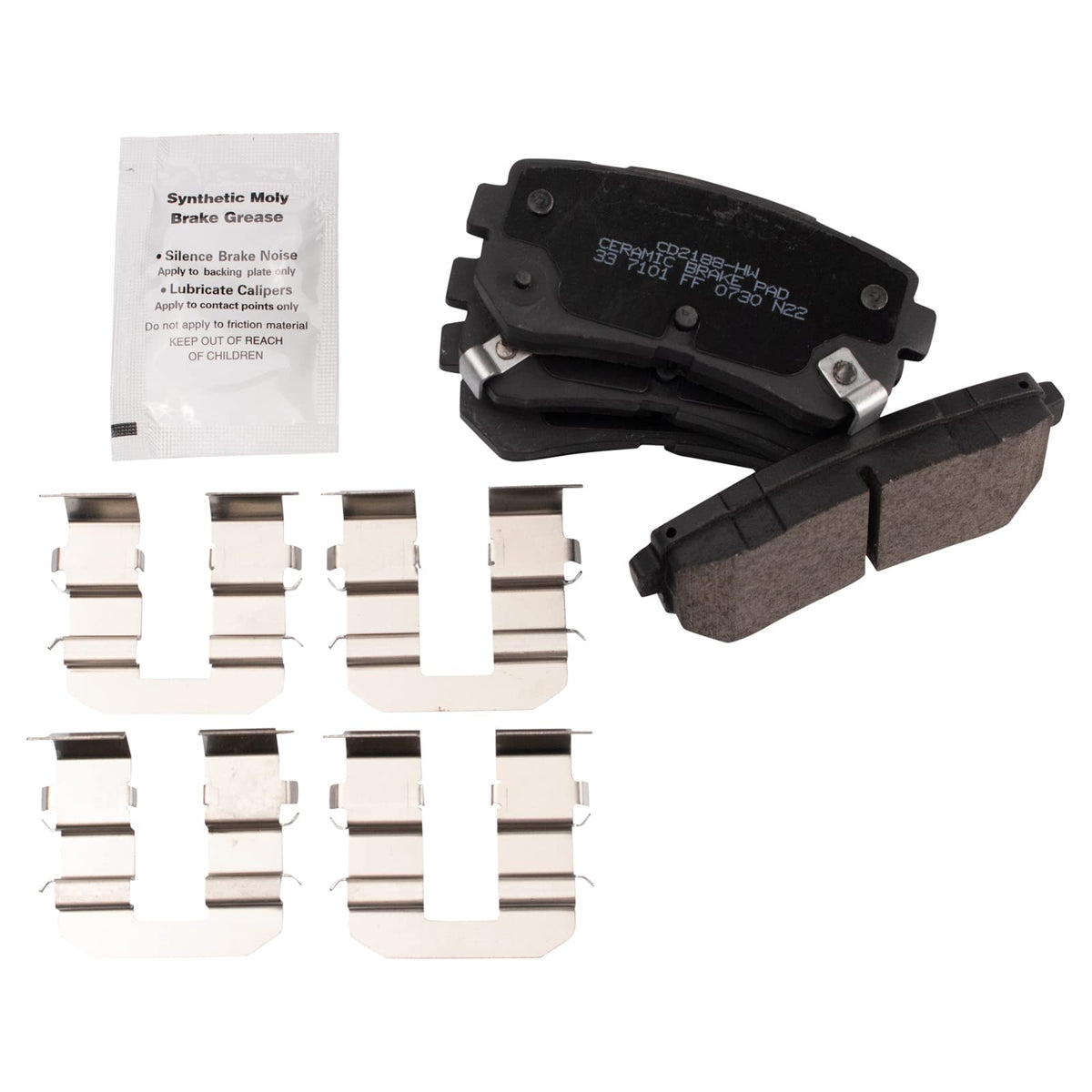TRQ Rear Brake Pads Ceramic Compatible with 2018-2020 Hyundai Kona