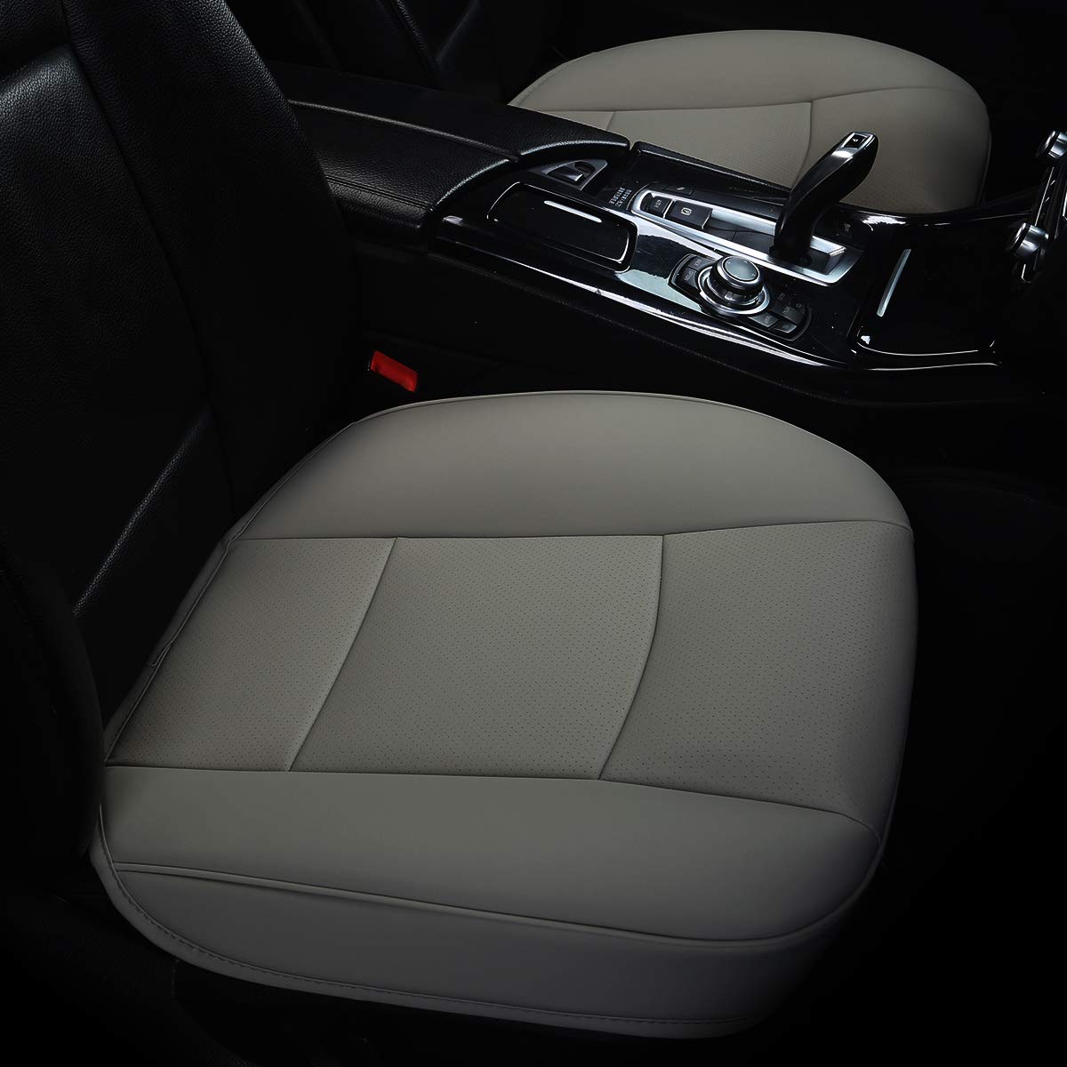 Edealyn Ultra-Luxury Pu Leather Car Cushion Car Seat Cover For Most Four-Door Sedan&Suv,Single Seat Cover Without Backrest 1Pcs(