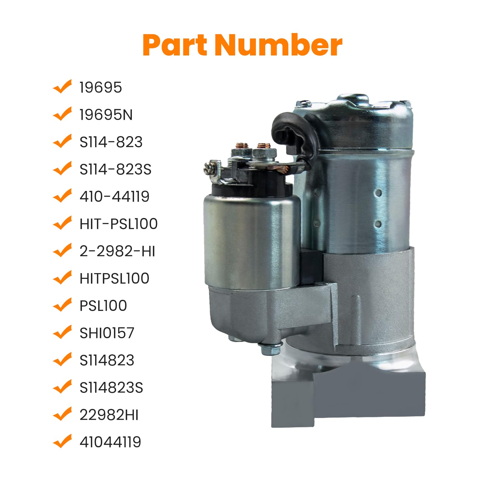 maXpeedingrods High Torque Mini Starter 19695 for Chevy SBC BBC 262 305 307 327 350 454 with 153 168 Tooth Flywheel 1.4kW / 1.88