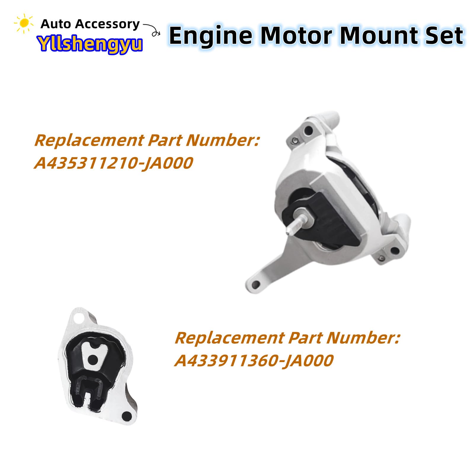4Pcs Engine Motor Mount Set Fits for Nissan Altima 2007 2008 2009 2010 2011 2012 2013 2014 2015 2016 2017 2.5L A4350 A4353 A4340