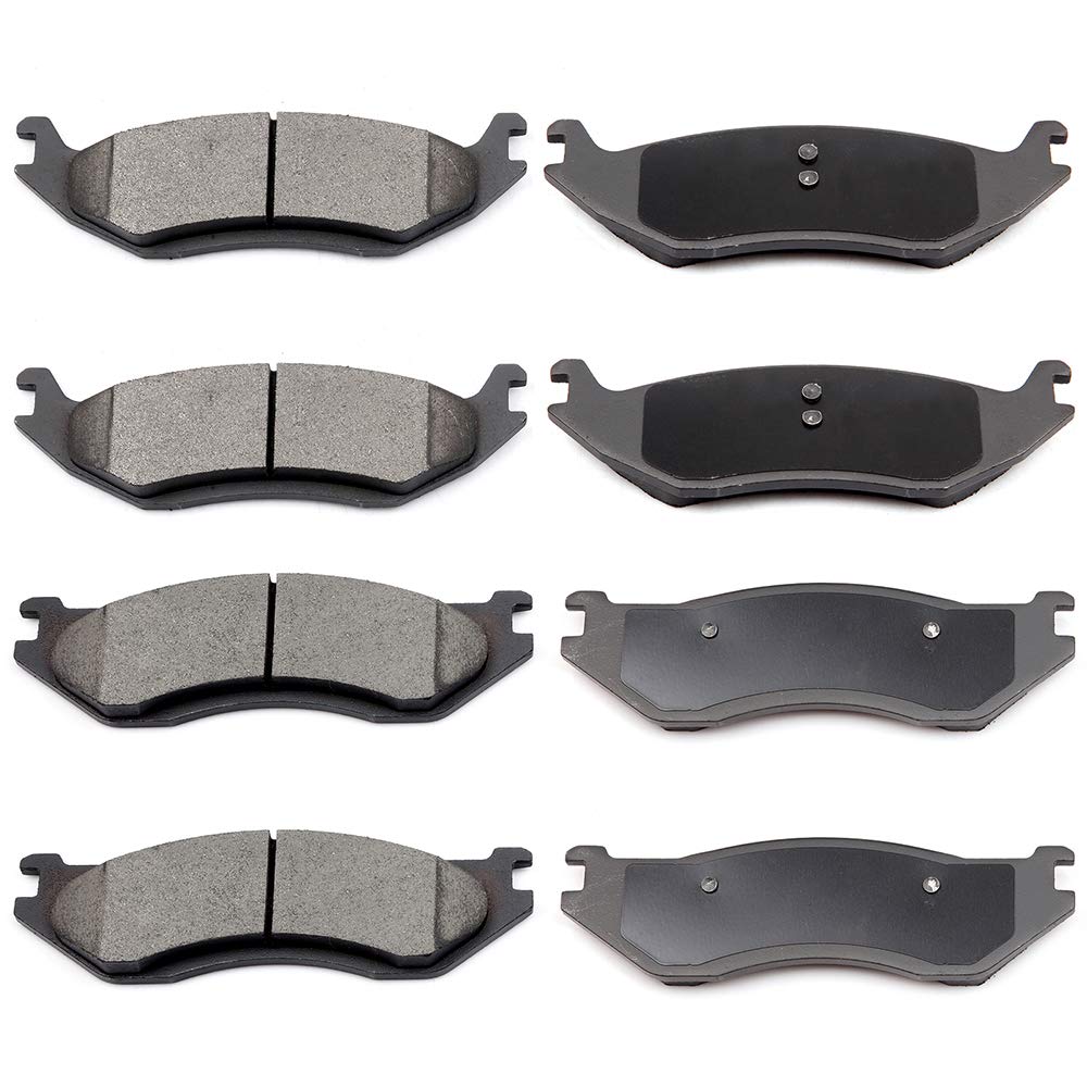 Cciyu D966 D967 Front & Rear Professional Ceramic Disc Pads Set Fit For 2003-2006 For Dodge Durango, 2002-2005 For Dodge For Ram