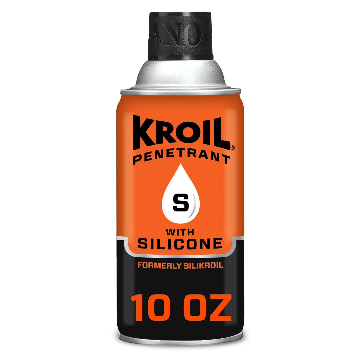 Kroil Penetrating Oil with Silicone (Aerosol Spray-10oz Can-Single) | Penetrant for Rusted Bolts, Metal | Lubricant for Hinges, 