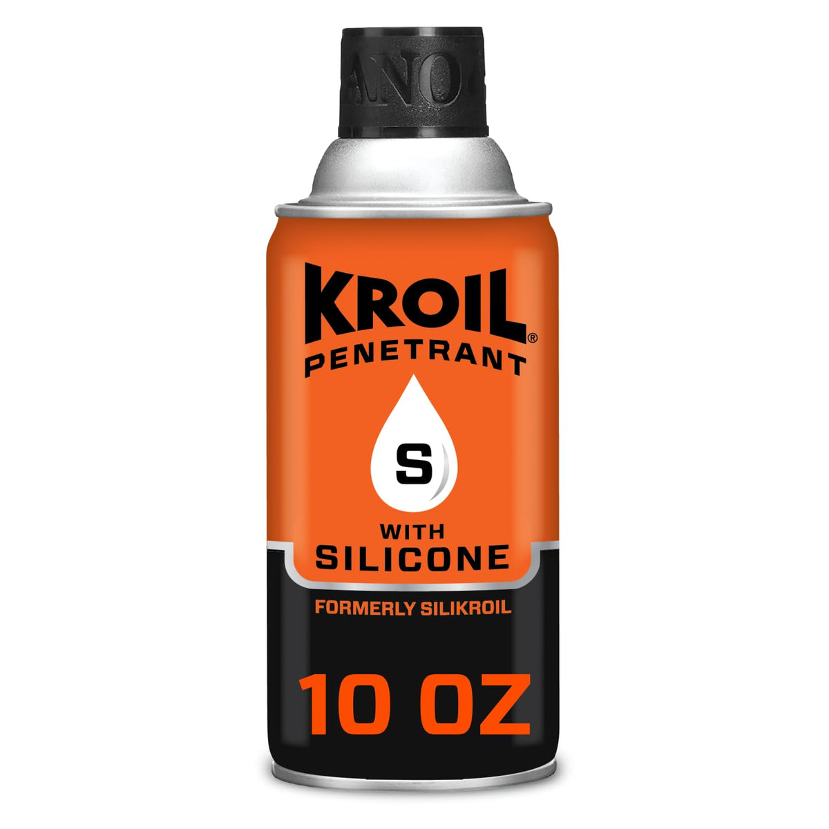 Kroil Penetrating Oil with Silicone (Aerosol Spray-10oz Can-Single) | Penetrant for Rusted Bolts, Metal | Lubricant for Hinges, 