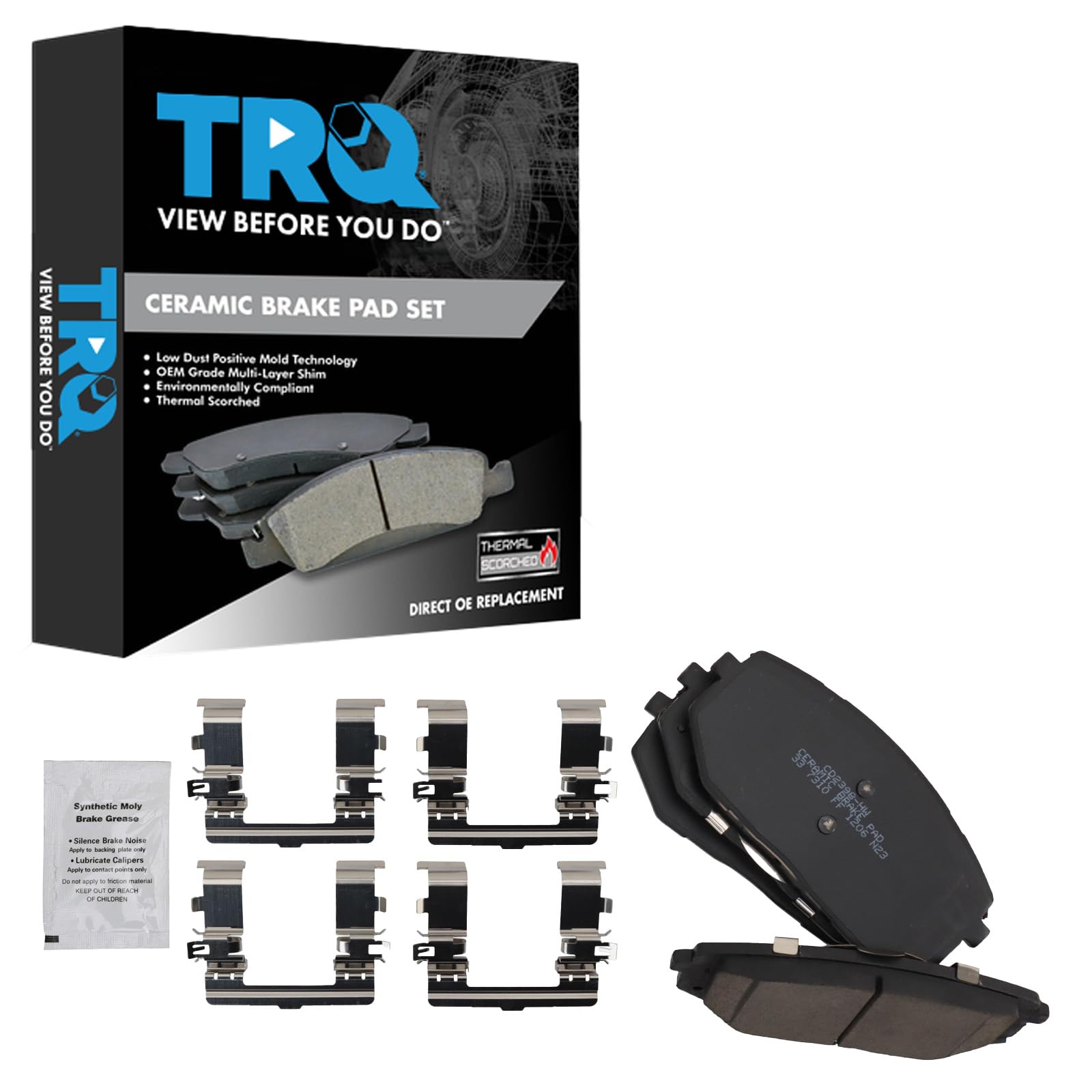 TRQ Front Brake Pads Ceramic Compatible with 2022-2023 Hyundai Tucson 2023 Kia Sportage