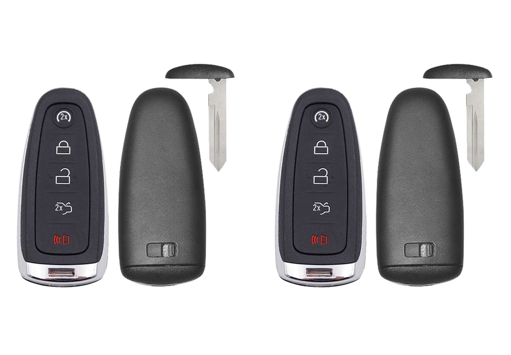 Smart Key Fob Case Shell Fit for Ford Edge Escape Explorer Focus Flex Taurus Fusion Lincoln MKS MKT MKX Keyless Entry Remote Con