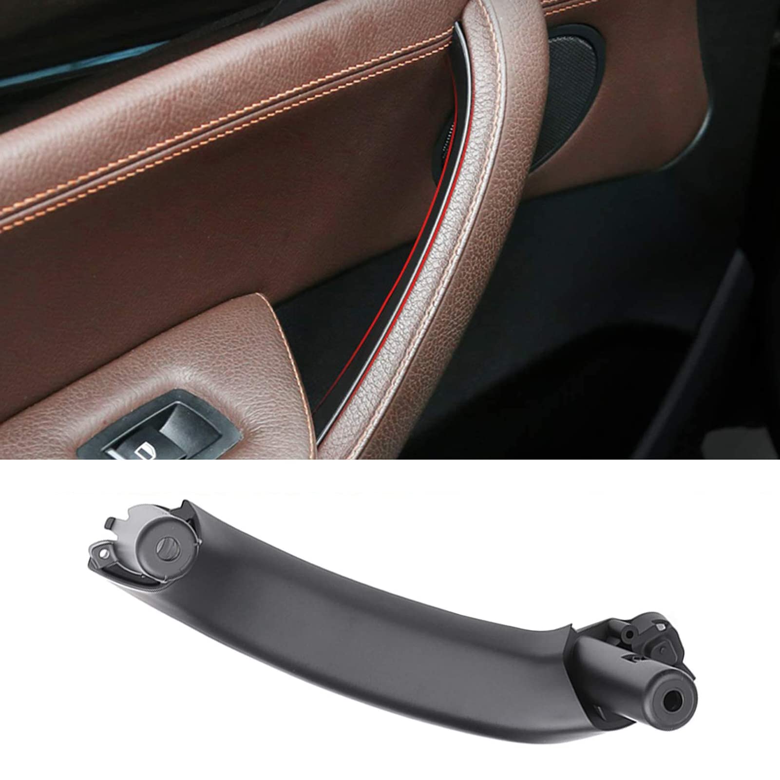 Jaronx Compatible With Bmw X3 F25/ X4 F26 Door Handle, Upgraded Inner Left Rear Passenger Side Door Pull Handle, Interior Door Pull Handle Replacement For X3 2010-2016, X4 2014-2017(Left Black)