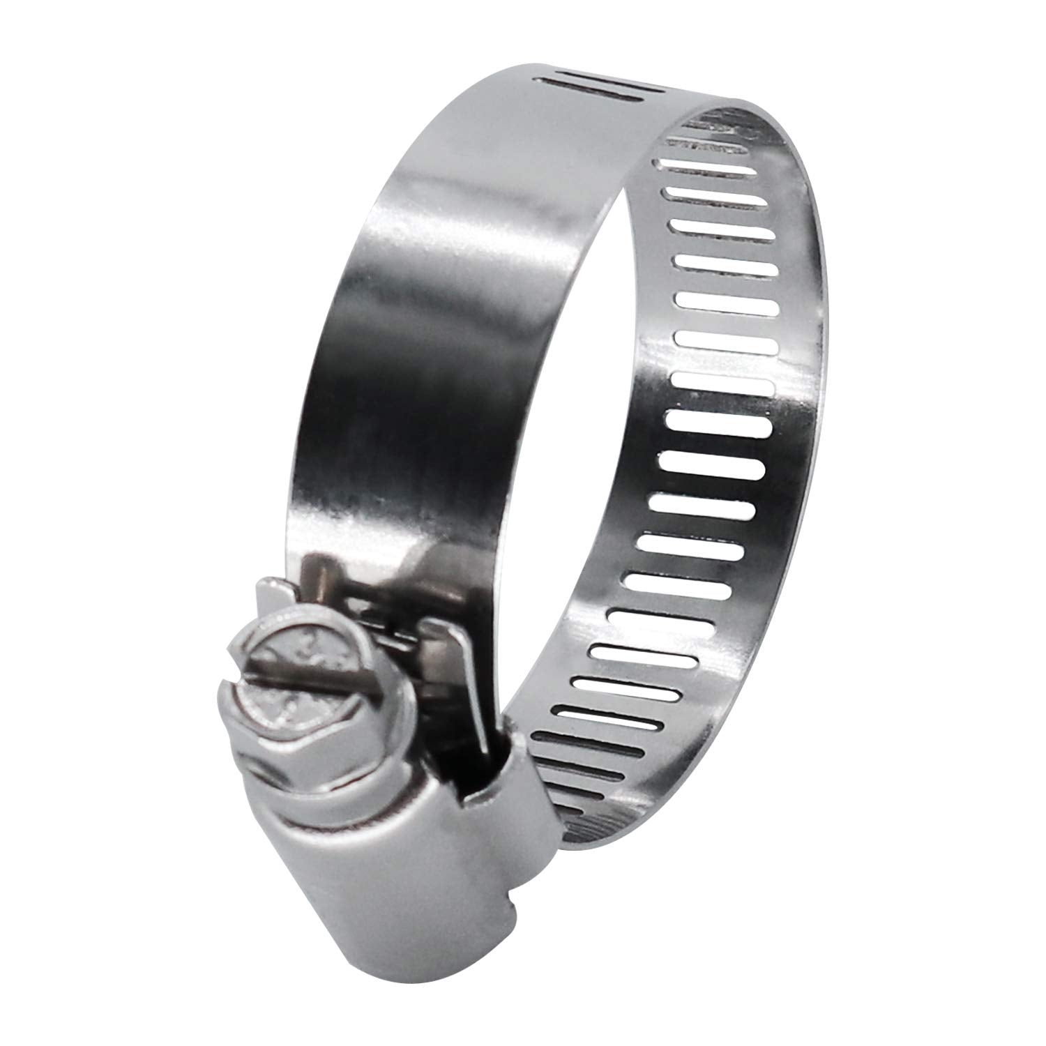 Roadformer 0.5'' Worm Gear Hose Clamp - Sae 8 Size, Full Stainless Steel With 1/2'' Band Width, Working Range 11Mm - 23Mm Hose C