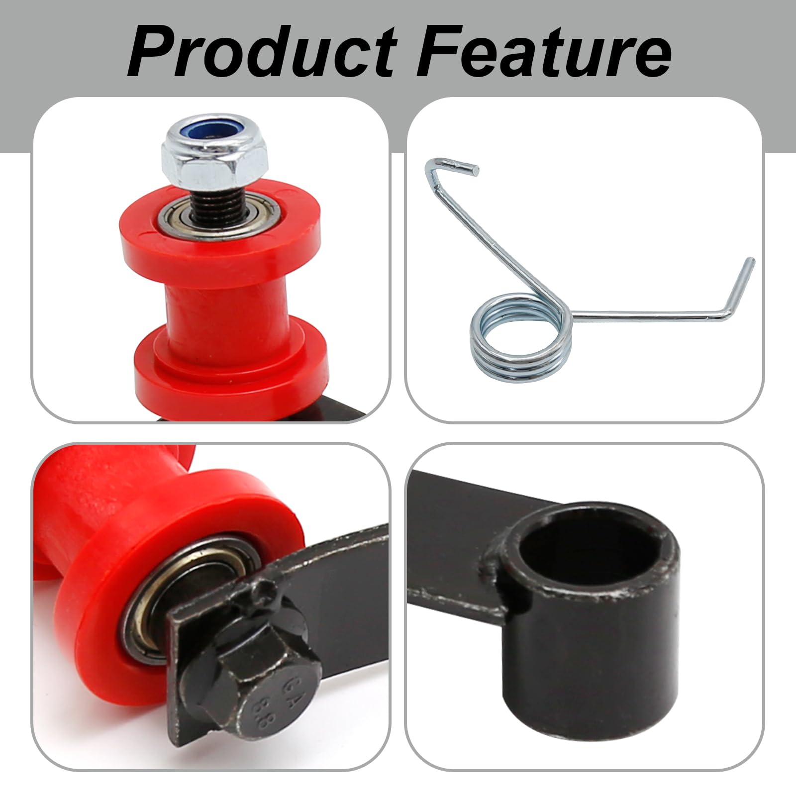 Syowada Chain Tensioner Replacement For Coolster Atv Go Kart 4 Wheeler 110Cc 125Cc 150Cc 200Cc 250Cc That Use 420 428 And 530 Chain Slider Tensioner Adjuster Roller Guide With Spring