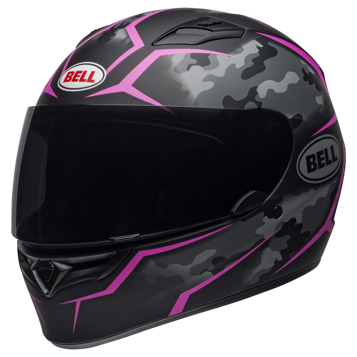 Bell Qualifier Full-Face Motorcycle Helmet (Stealth Camo Matte Black/Pink - 2X-Large)