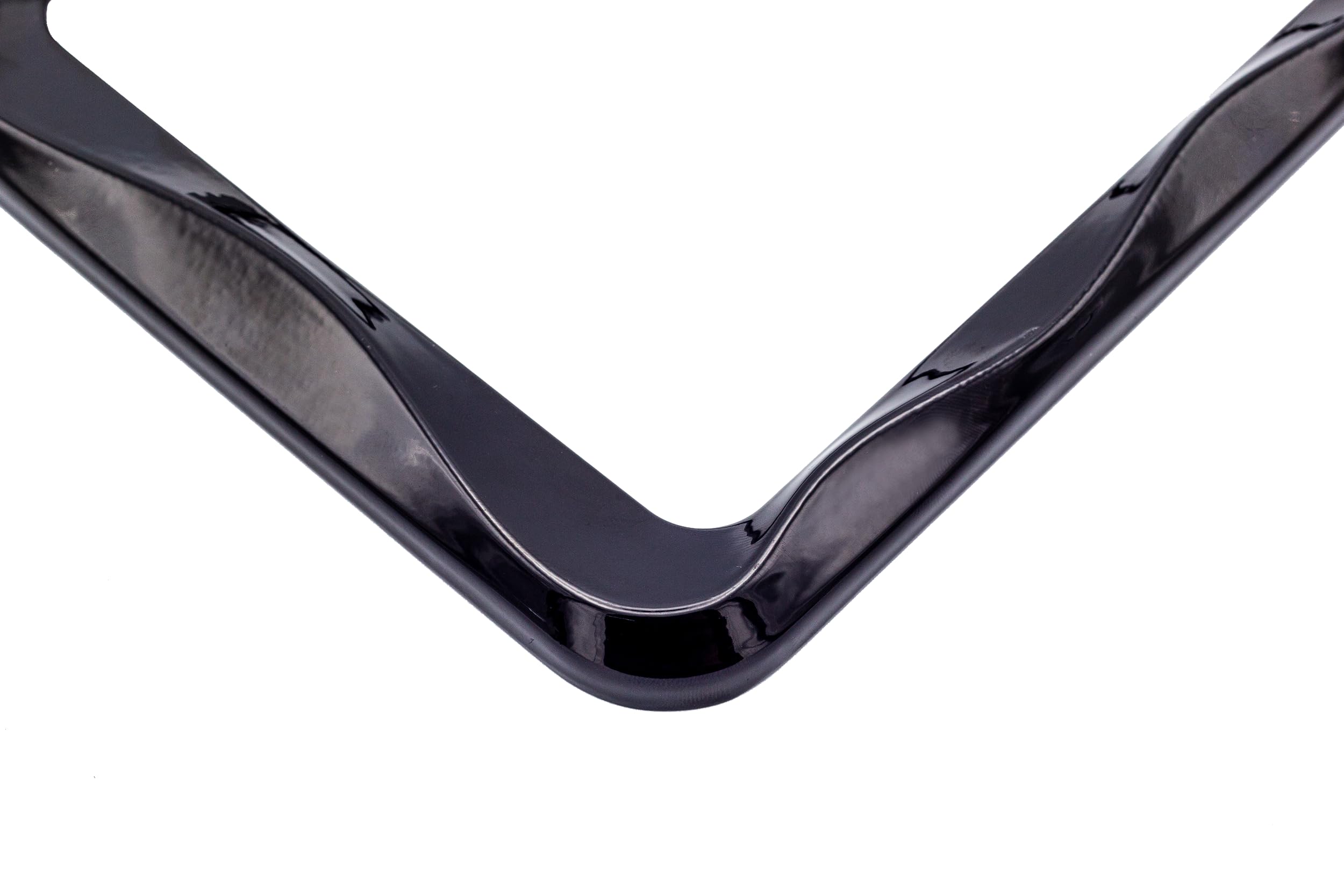 Creathome 3D Curly Wave Pattern Shining Red License Plate Frame From Pure Zinc Alloy Metal