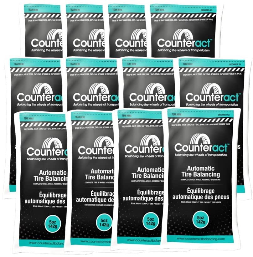 Counteract 5OZ-B12 Centrifugal Force Tire/Wheel Balancing Beads - Off-Road Vehicles, Light Duty Truck Tires, (12) 5oz Balance Be