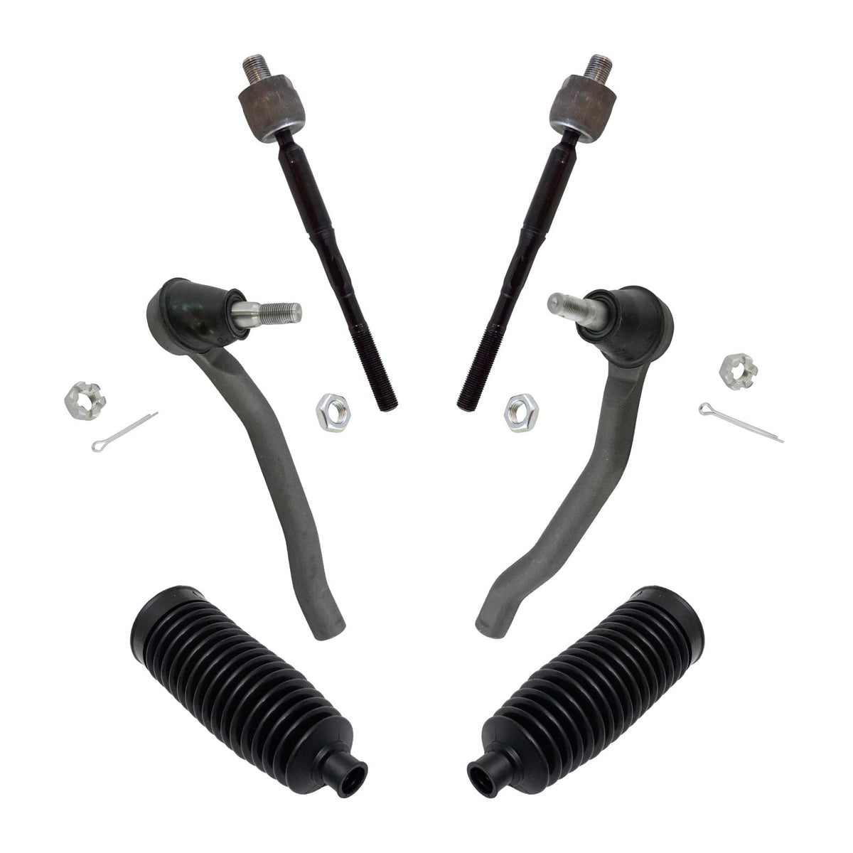Trq Front Steering Kit Steering Rack & Pinion Bellow Tie Rod Compatible With 2013-2018 Nissan Altima 2016-2023 Maxima