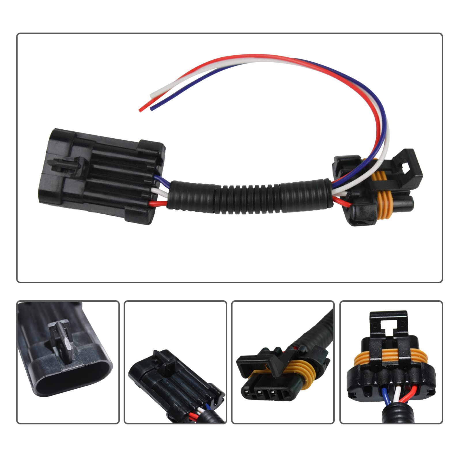 Pair Tail Light Whip Light Power Harness - 2015-2022 Polaris Rzr 900/1000, Xp 1000,Xp General, Turbo Whip Light/Brake Light/License Plate Light Harness Adapter