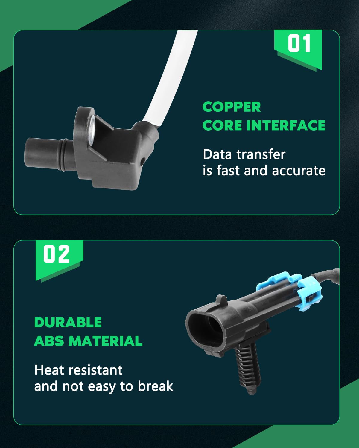 Scitoo 2 Pcs Front Left Right Abs Wheel Speed Sensors Fit For Chevy Avalanche 2500/Silverado 1500/2500/3500/Suburban 2500, For G