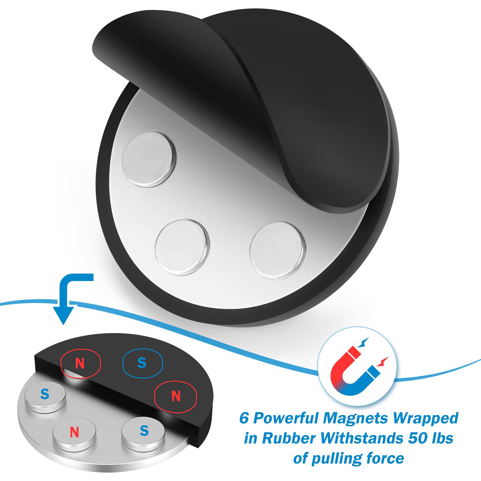 2 Pack Magnetic Cup Holder, Sus 304 Stainless Steel Magnetic Cup Caddy, Magnetic Drink Holder For Tractor Mower School Bus Refri