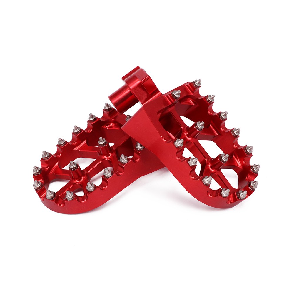 Anxin Foot Pegs Footpegs Footrest Foot Pedals Rests Cnc For Cr125 95-99 Cr250R 95-99 Cr500R 95-01 Motorcycle Red