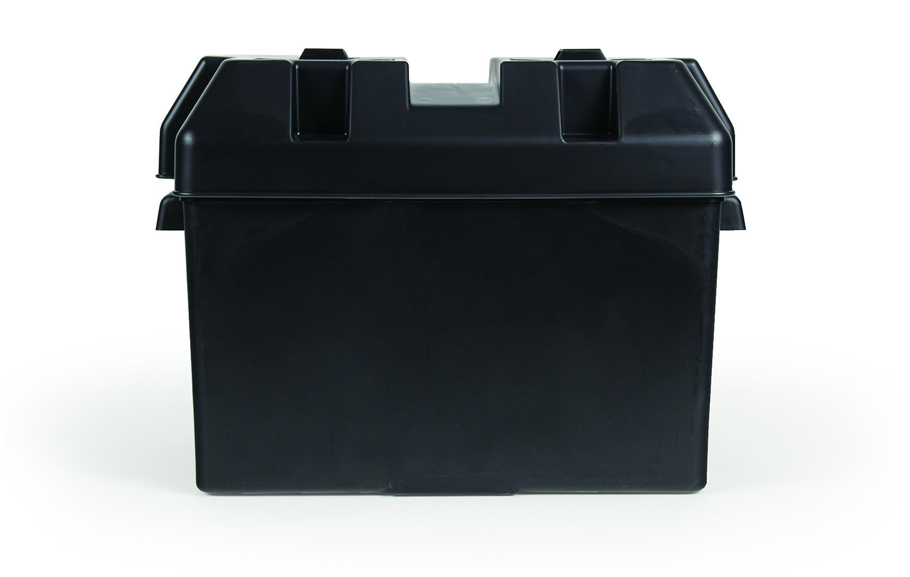 Camco Large Battery Box With Straps And Hardware - Group 27, 30, 31 |Safely Stores Rv, Automotive, And Marine Batteries | Measures Inside 7-1/4 X 13-1/4 X 8-5/8 | (55373), Black