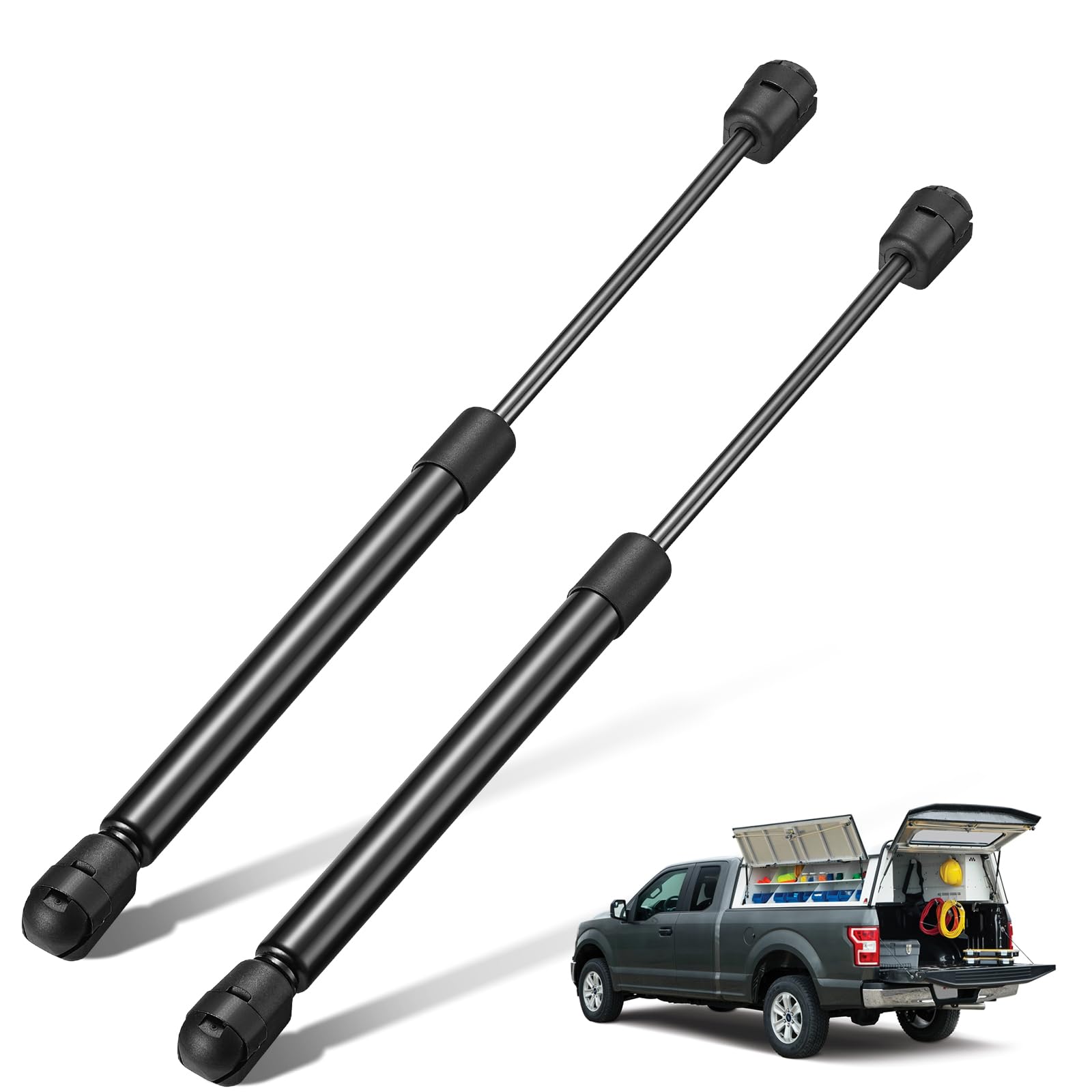 Bdfhyk Lift Support C1623070 13 Inch 28Lbs/(125N Gas Struts Shocks For Are Leer Camper Shell Topper Rear Window, Truck Bed Cover