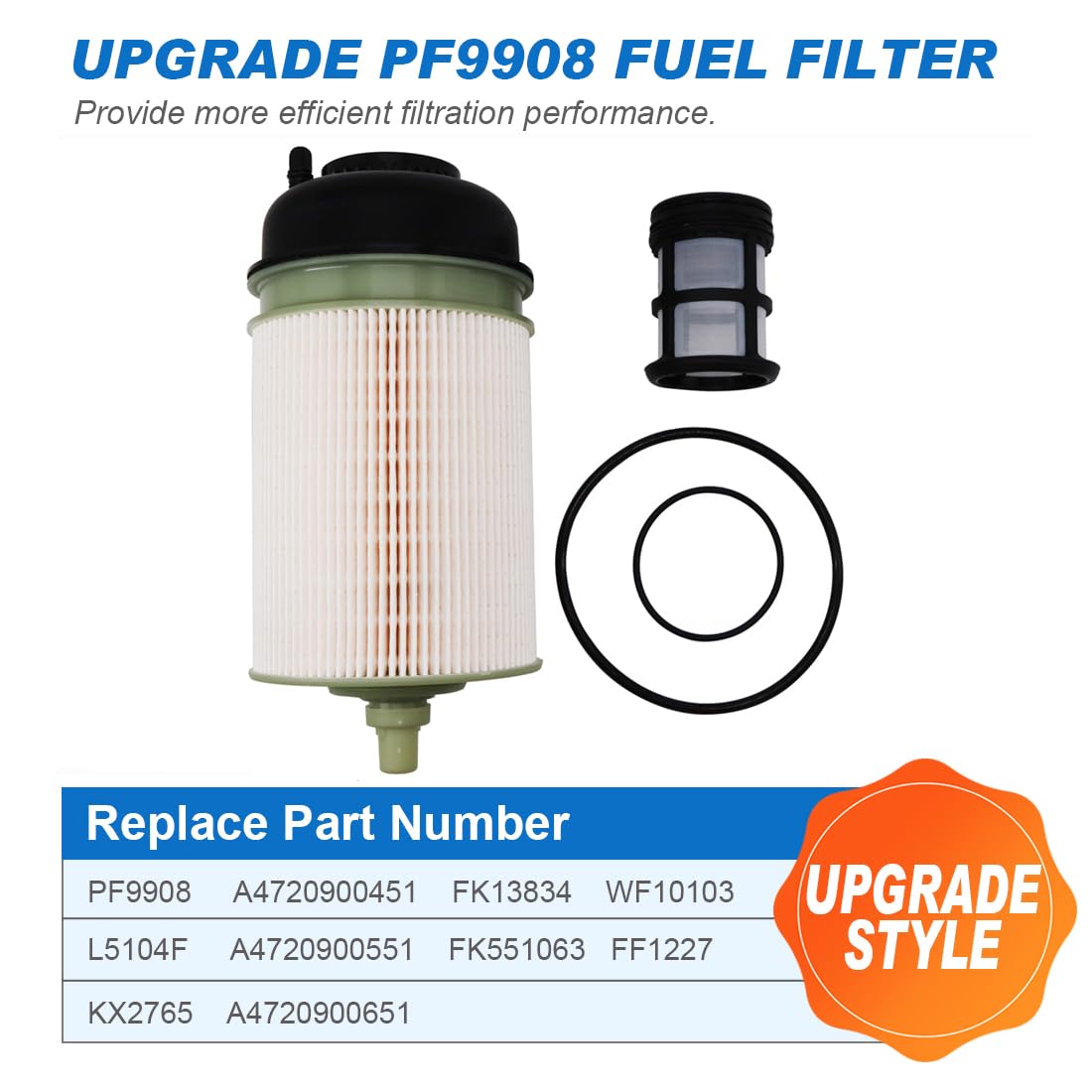 PF9908 P551063 A4720900651 Fuel Filter P551005 LF17511 P7505 Oil Filter P551011 FS19915 PF9804 Fuel Water Separator Filter Repla