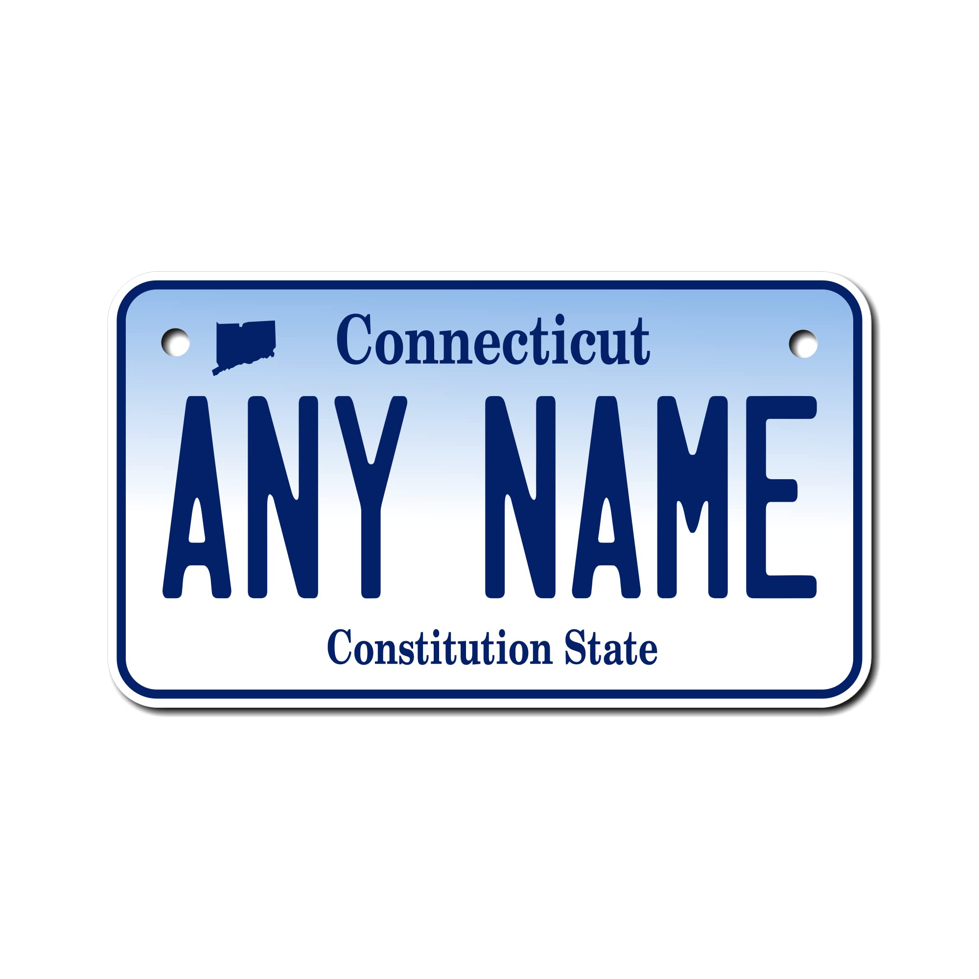 Teamlogo - Personalized Connecticut License Plate - Custom Aluminum Name, Text, Number Plate - Customized Golf Cart Accessories,