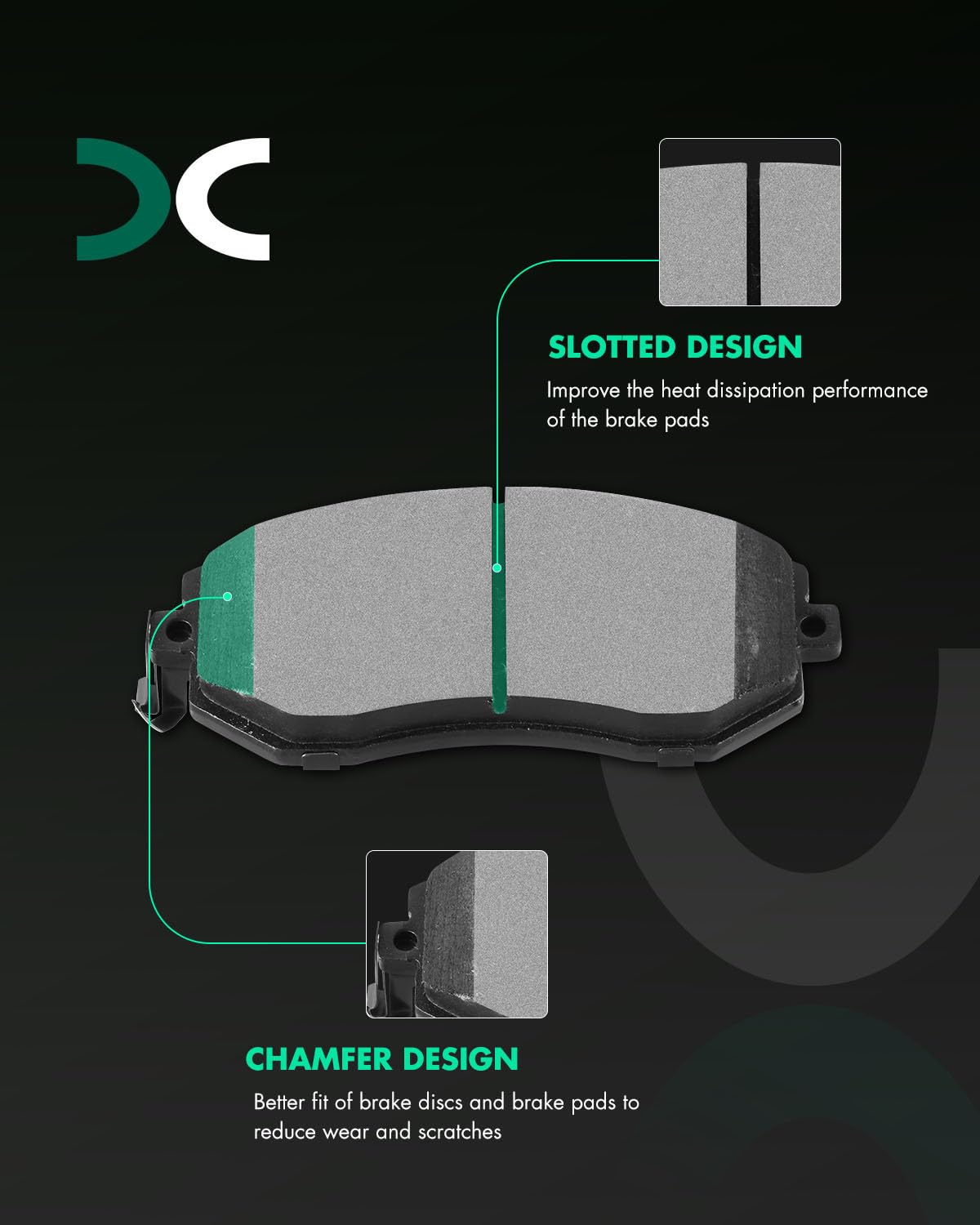 Scitoo D1539 D1114 Front Semi-Metal Rear Ceramic Brake Pads Sets Fit For Subaru Brz | For Forester | For Impreza | For Legacy |